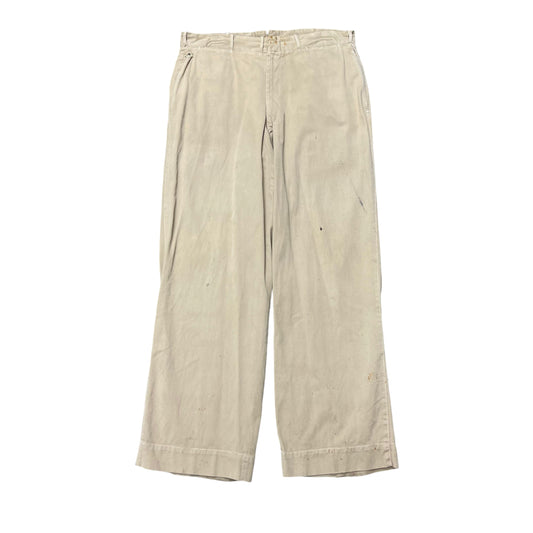 1940s Khaki USN worn chinos (33w)