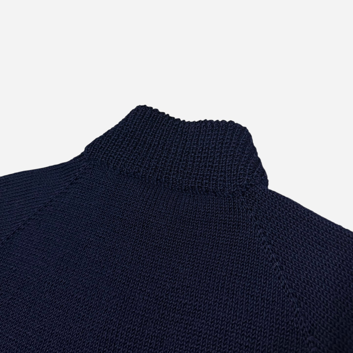1930s Dark navy wool talon zip up knit cardigan (L)