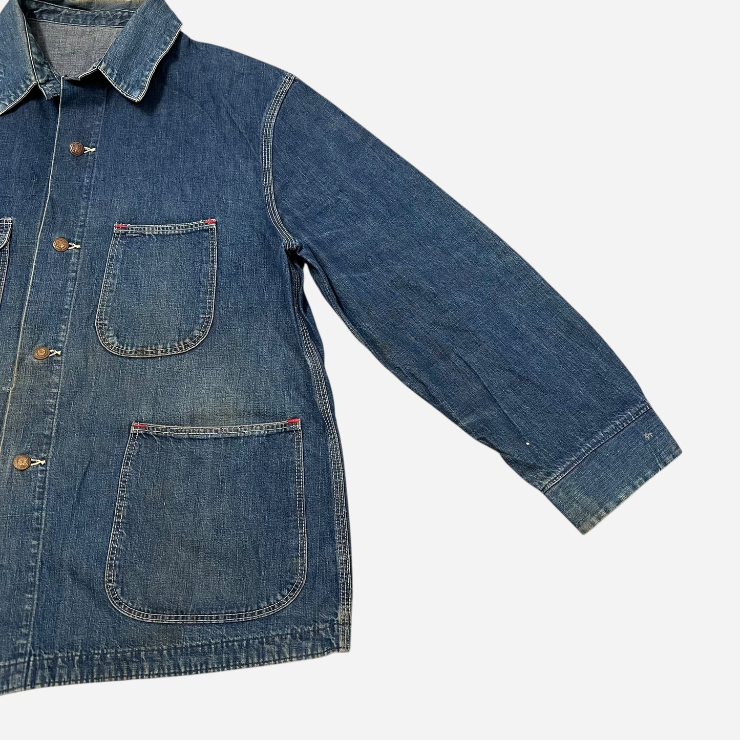 1950s Unbranded denim chore jacket (XL)