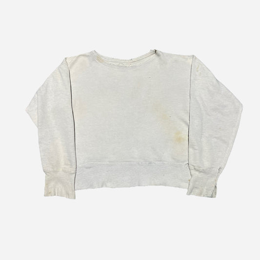 1940s 1950s Gray two toned boxy sweatshirt (S)