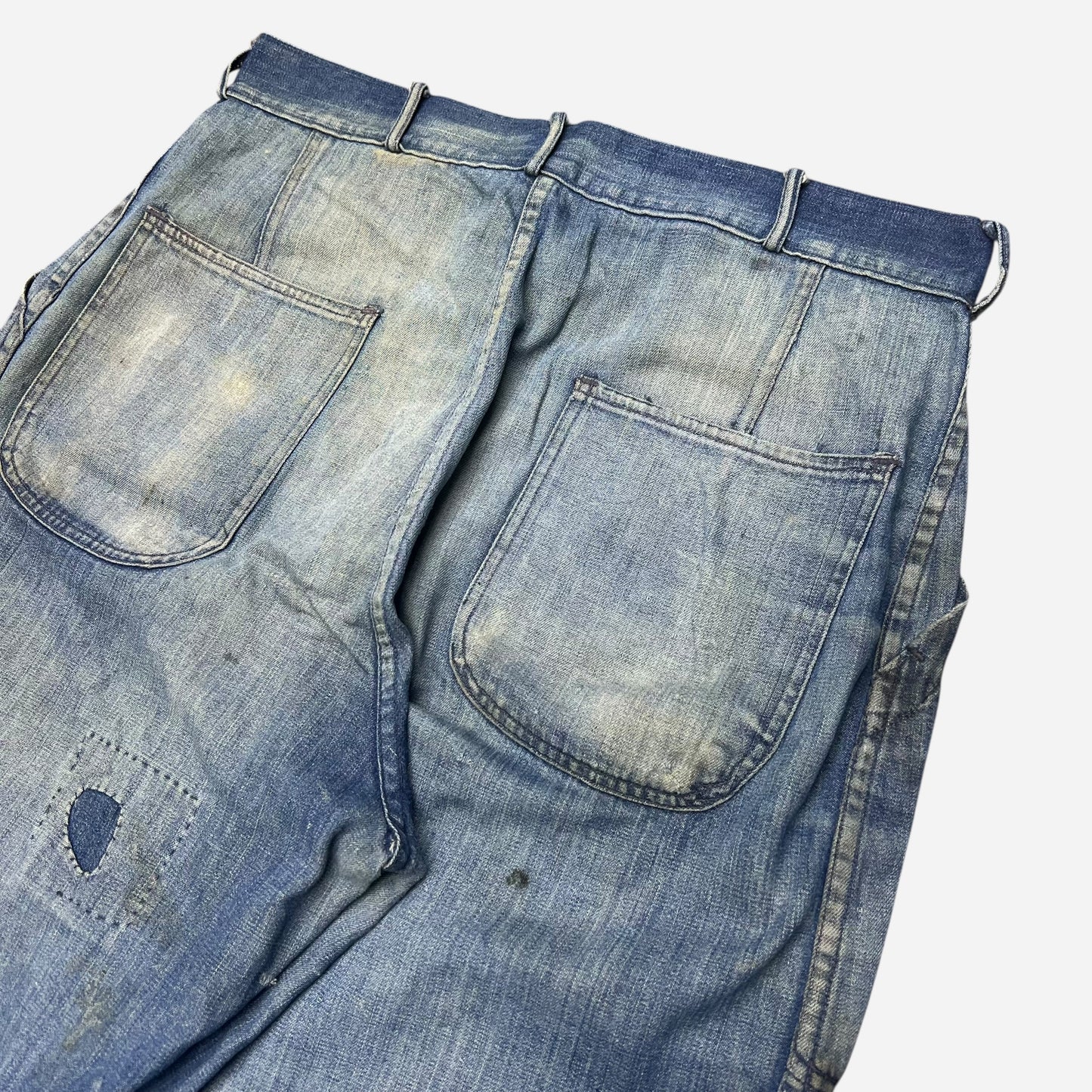 1940s WWII USN 2nd pattern fatigue pocket denim dungarees (33w)