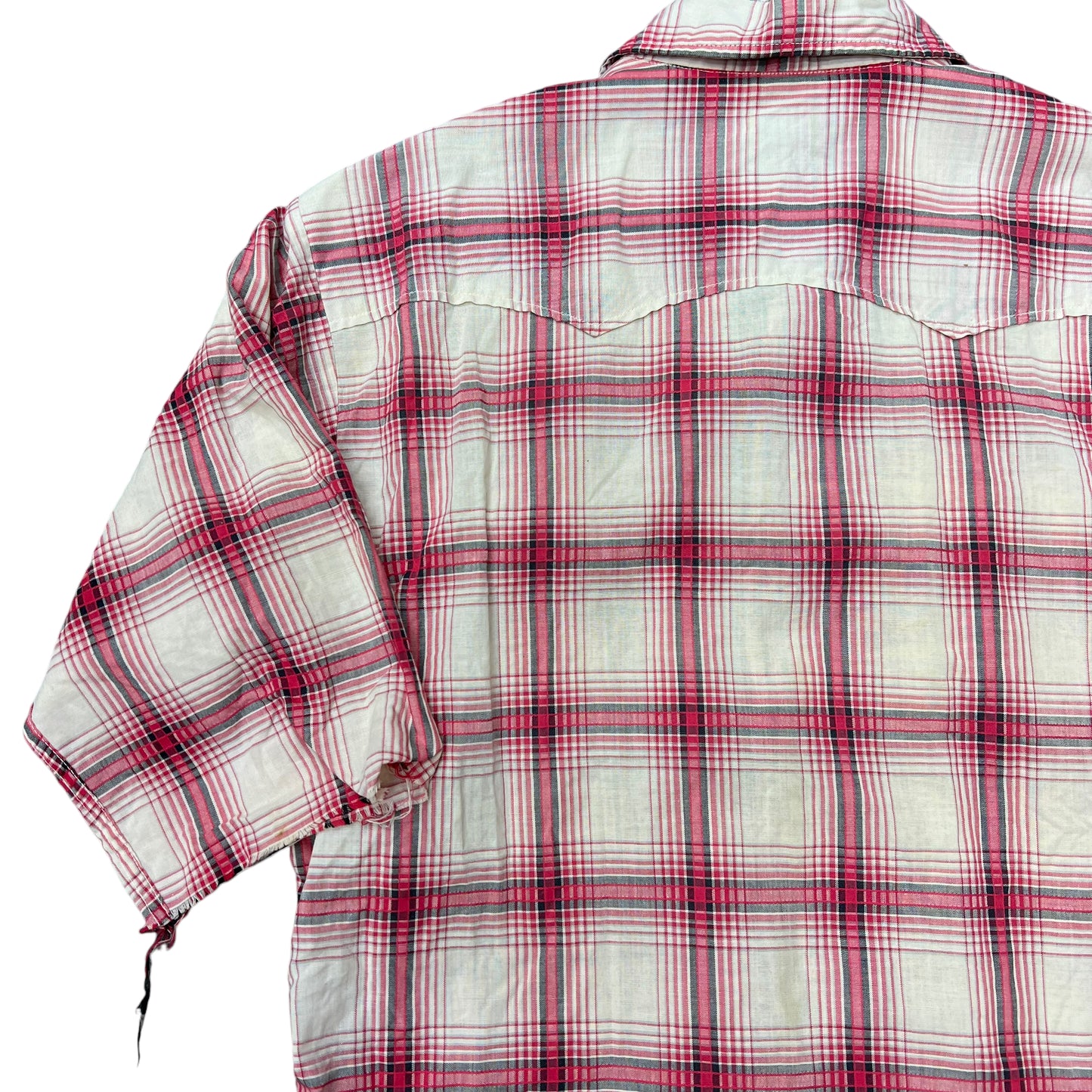 1950s Levi’s red plaid pearl snap shirt (M)