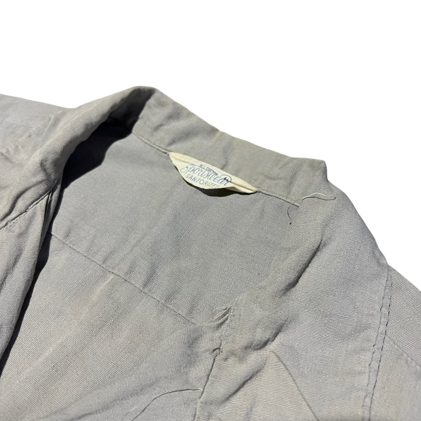 1950s Grey cotton work shirt (M)