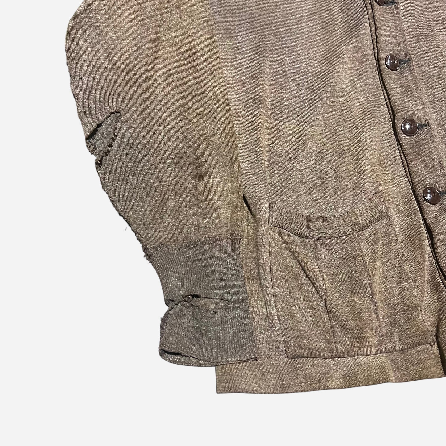 1940s Brown cotton cardigan (M/L)