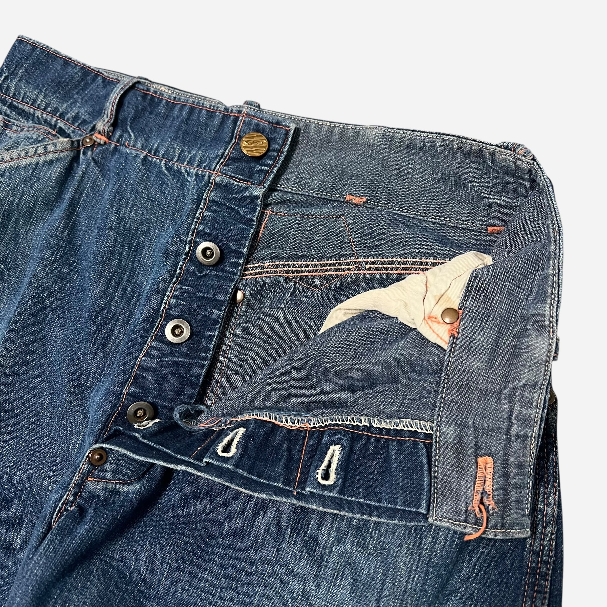 1940s N&W buckle back donut button fly jeans (29w) – Bastler Antique