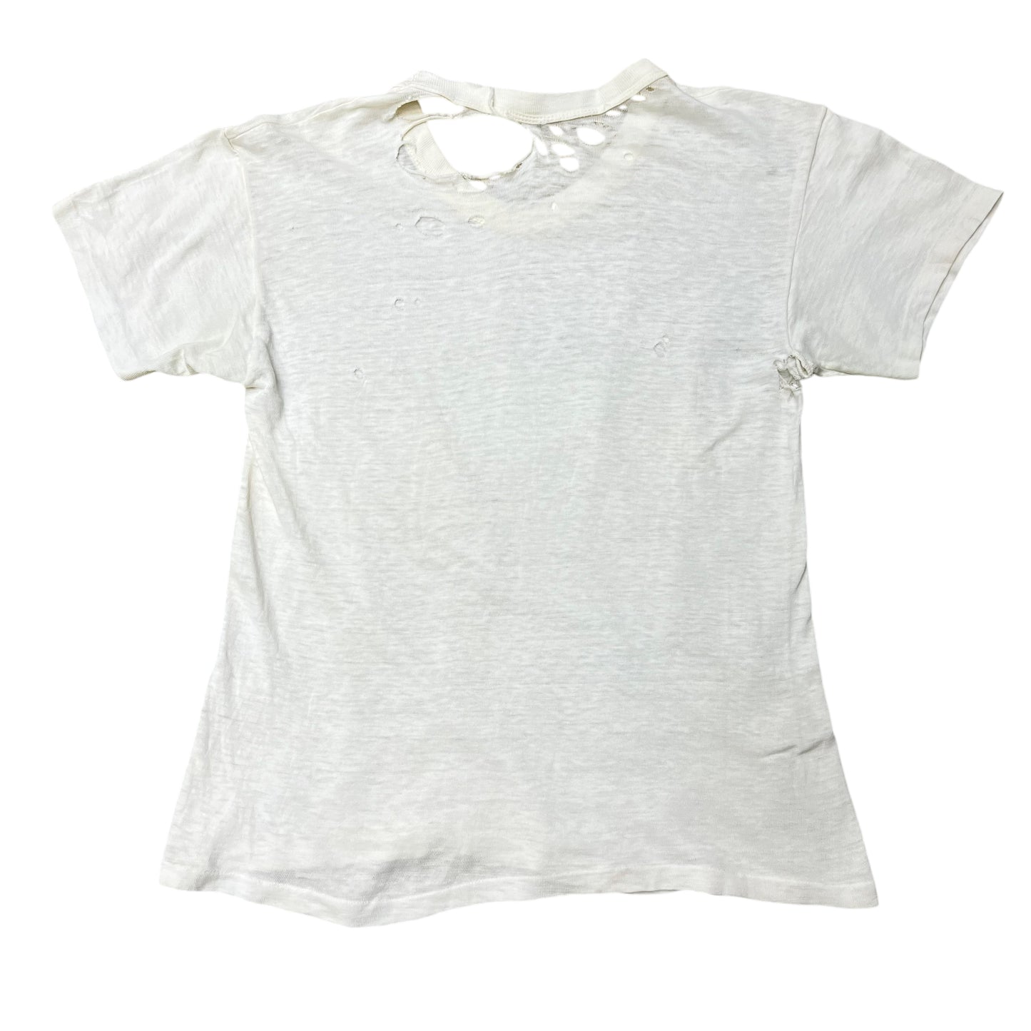 1960s Hanes thrashed blank white tee (S/M)