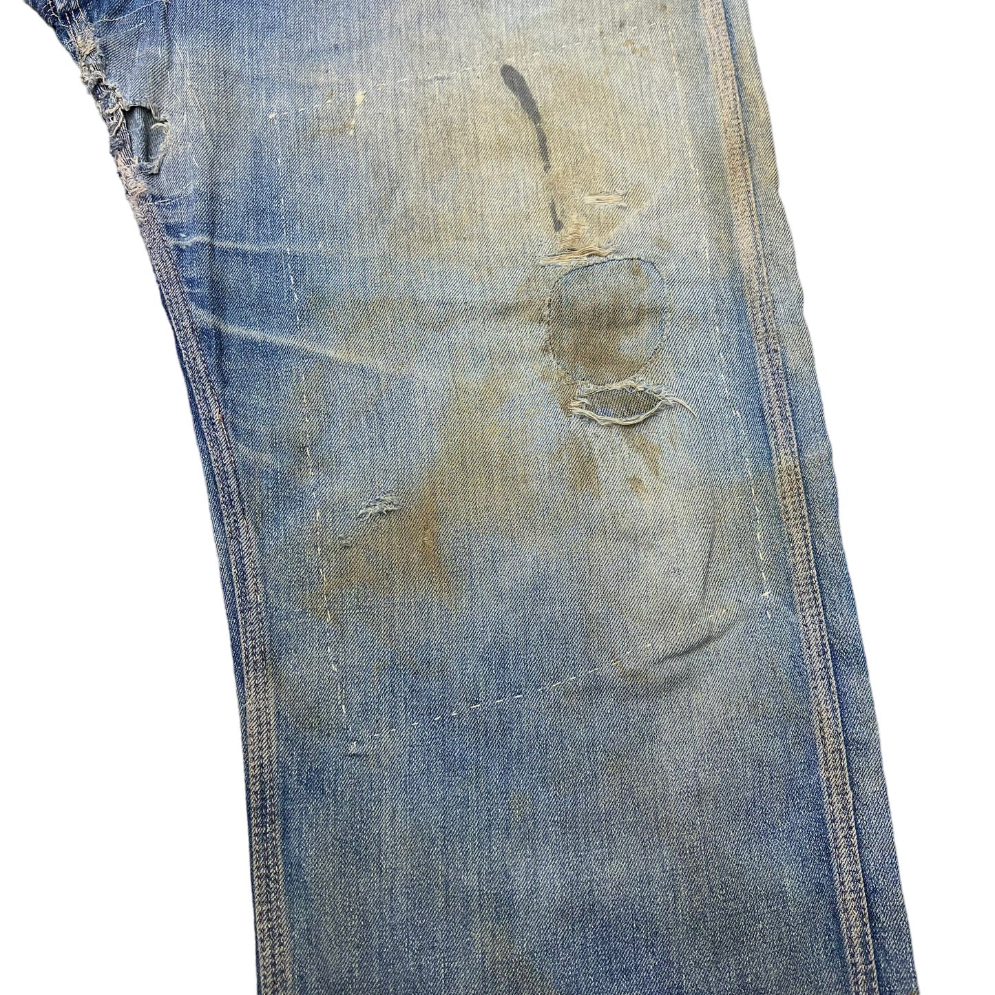 1920s Big Mac repaired buckle back carpenter denim jeans (35w)