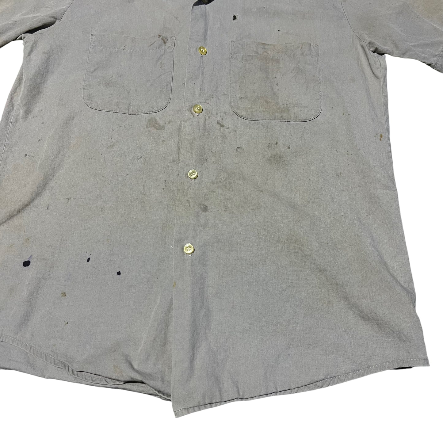 1950s Grey cotton work shirt (M)