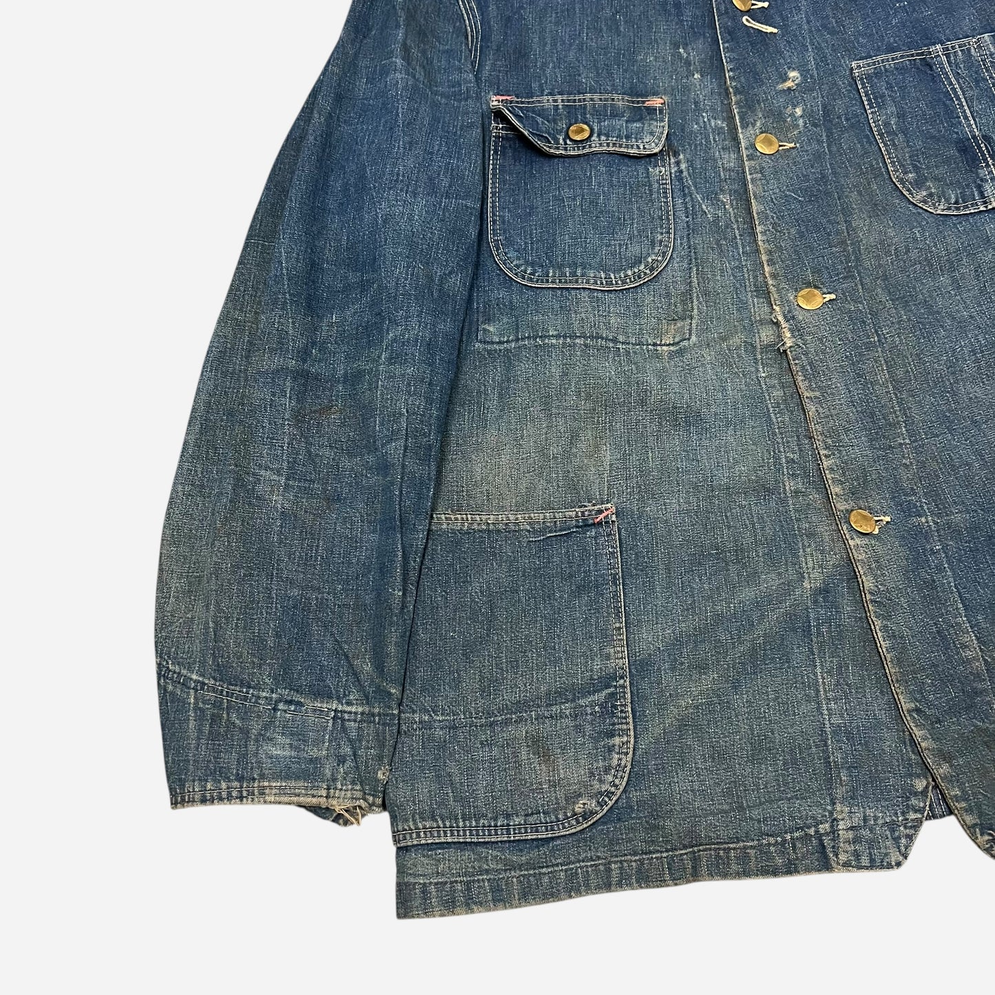 1950s Unbranded denim chore jacket (XL)