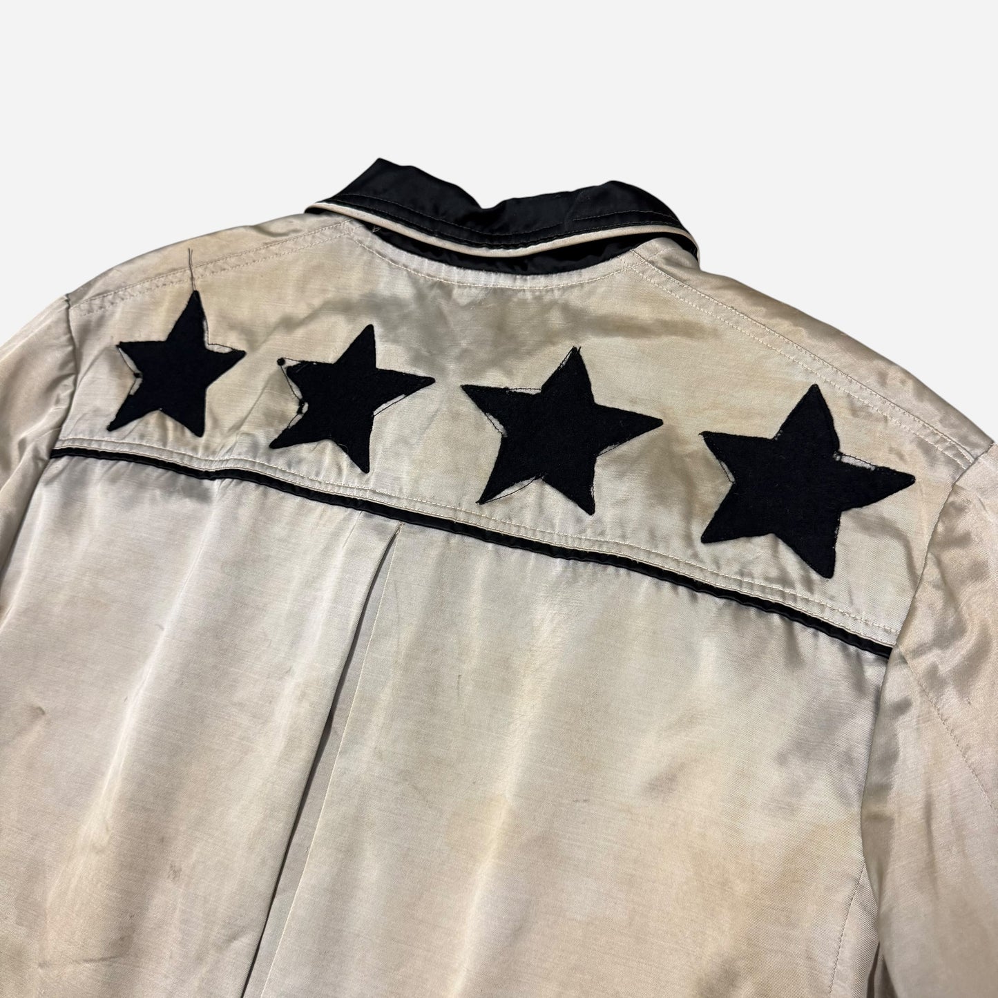 1940s Cowboy rodeo cotton satin star jacket (L/XL)