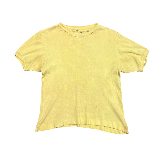 1950s Yellow cotton t shirt (M)