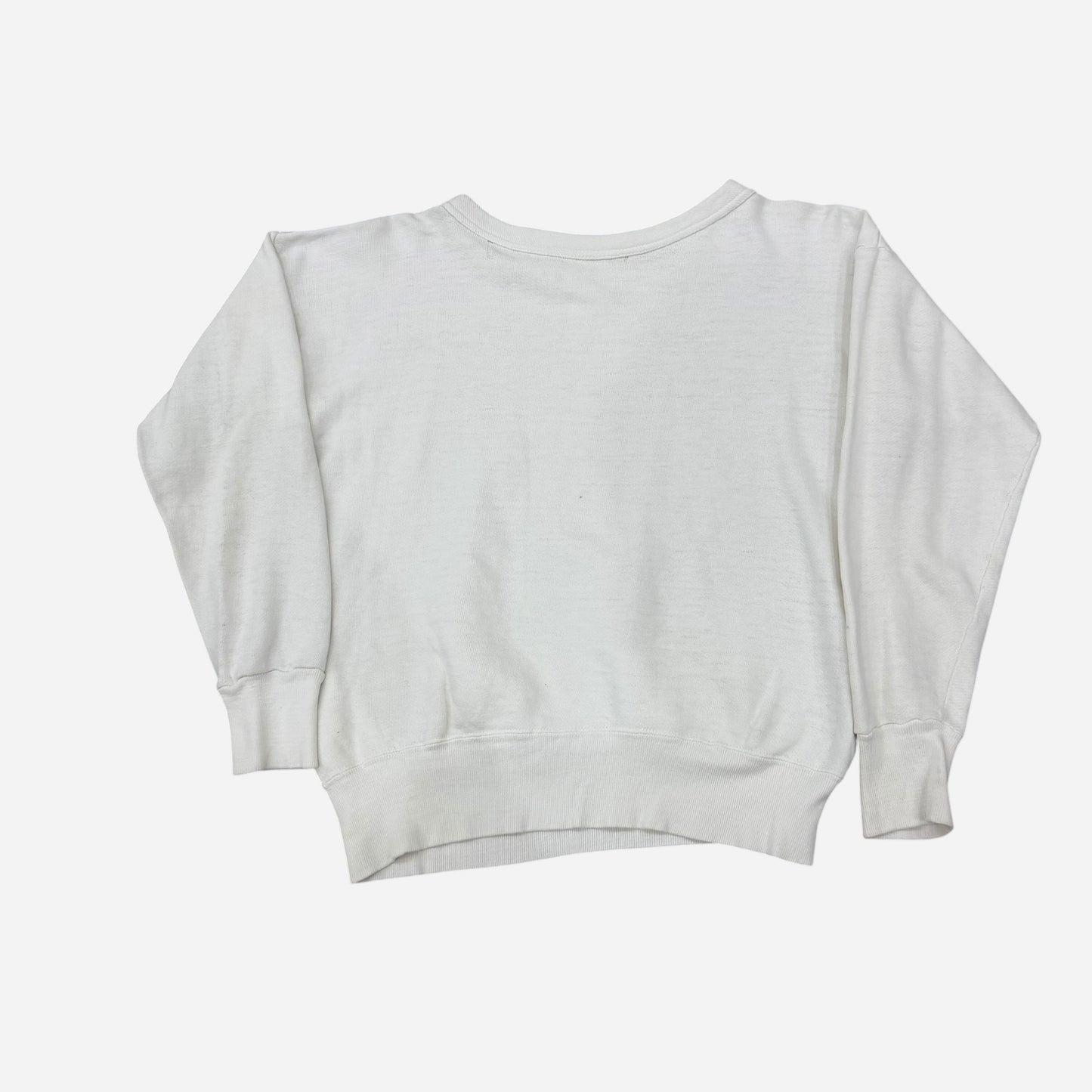 1950s Single V white sweatshirt (S/M)