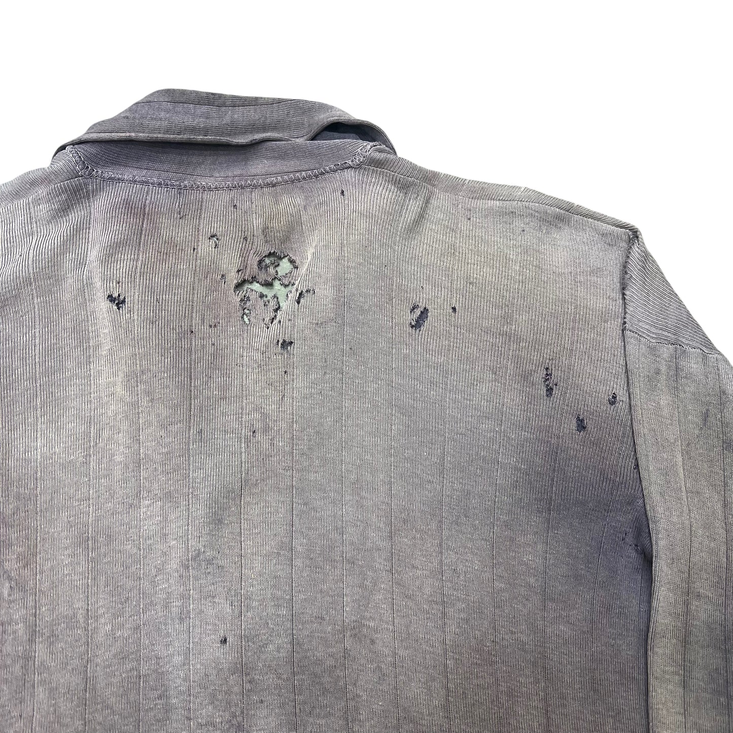 1940s Sun faded & distressed purple cotton cardigan (S/M)