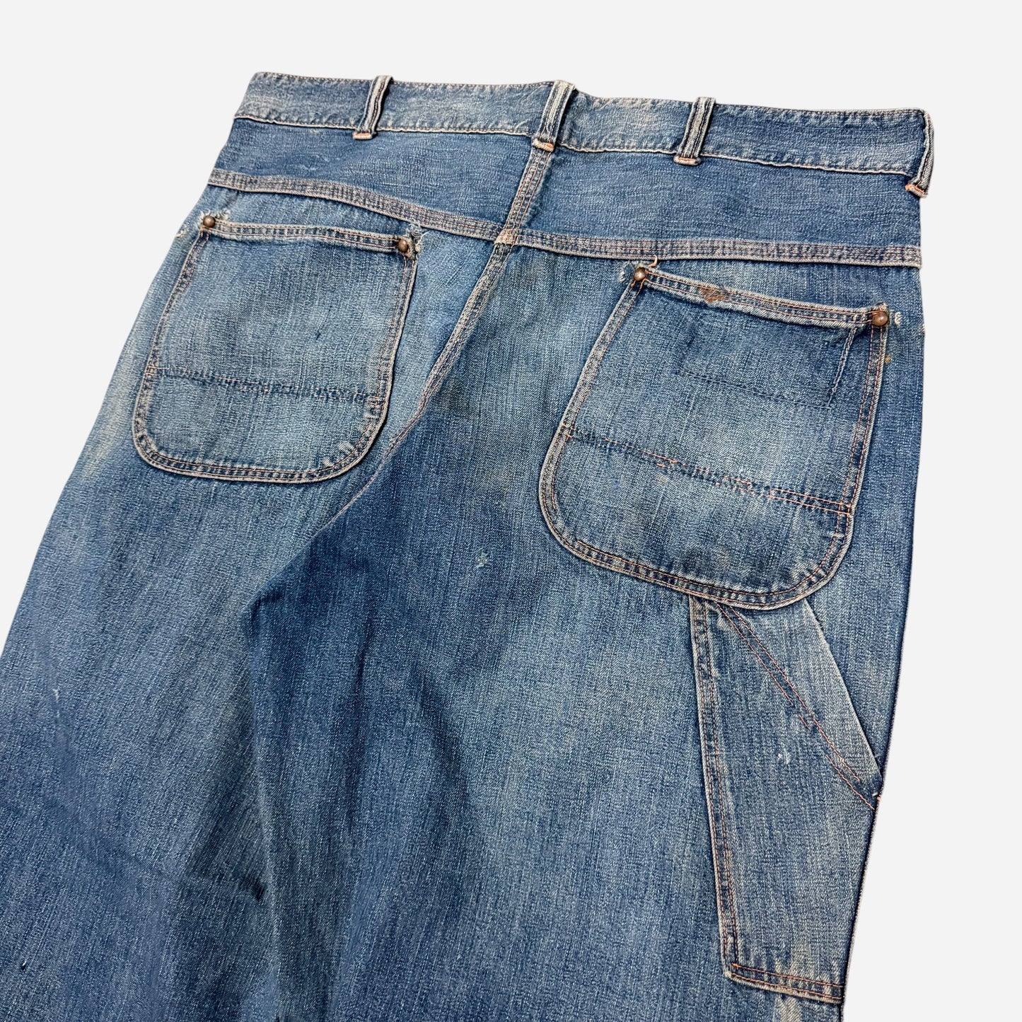 1940s Blue Gem button fly jeans (34w)