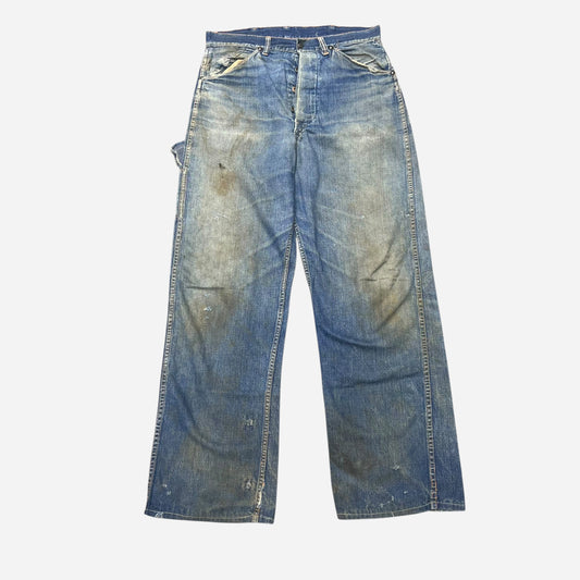 1930s Unbranded donut button fly denim carpenter jeans (32w)