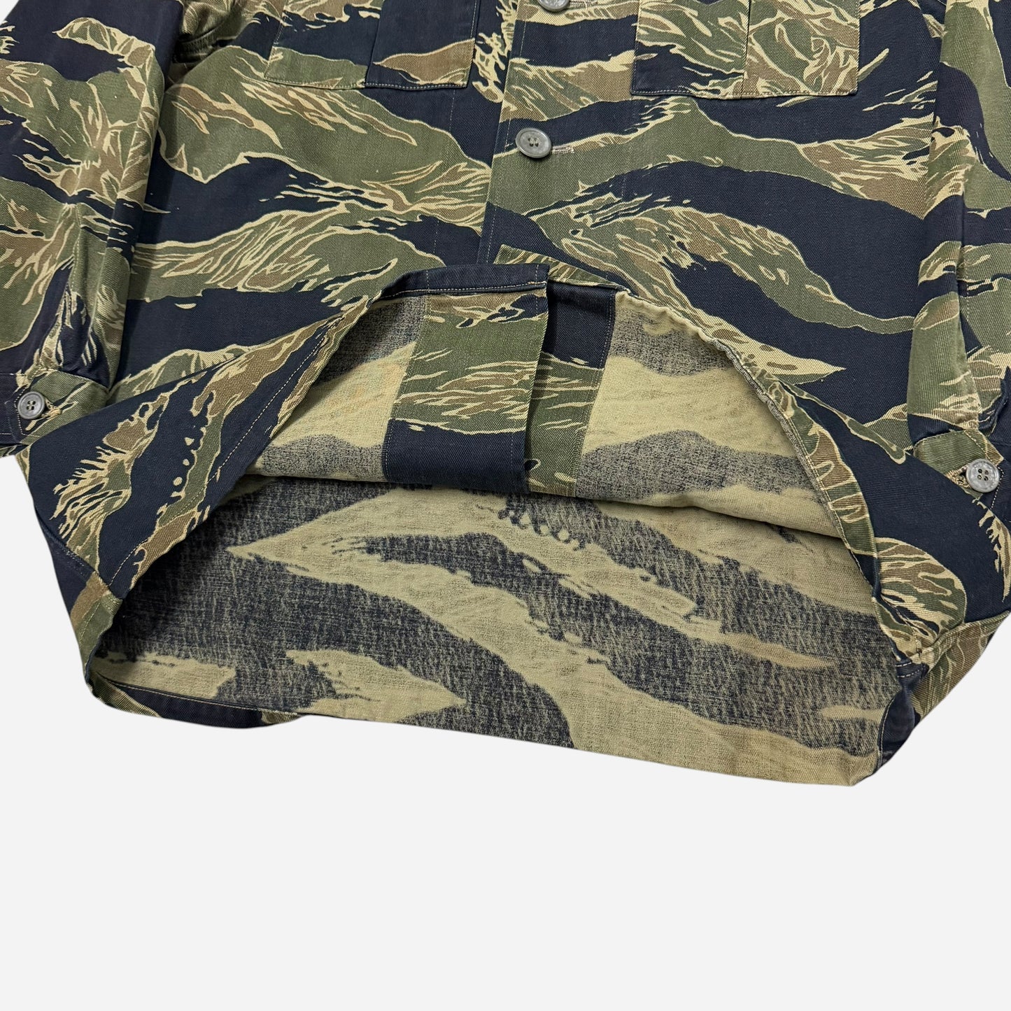 1970s Tiger stripe camo shirt (S)