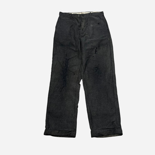 1940s Cone Hobart salt and pepper moleskin work pants (30w)