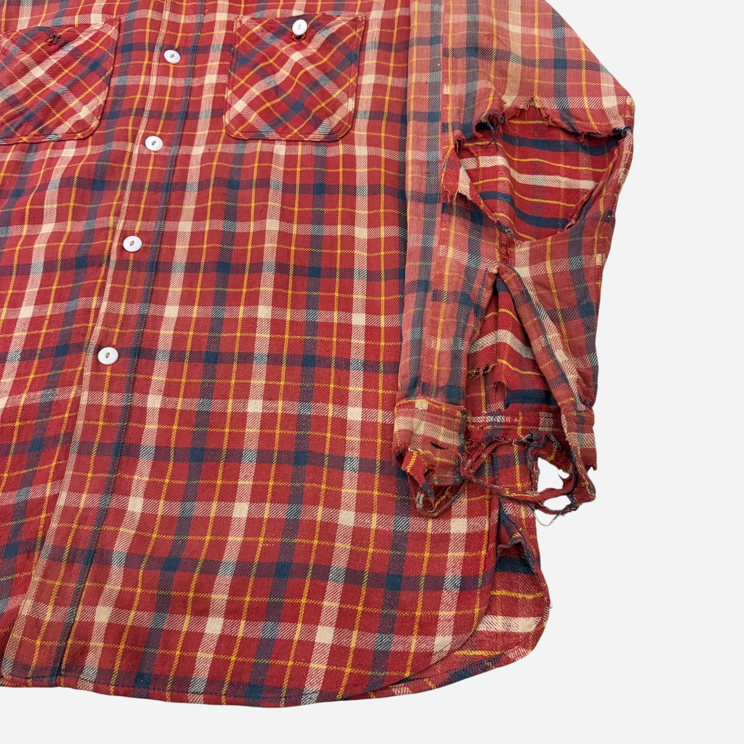 1930s 1940s Winter Wear cotton flannel shirt (L)