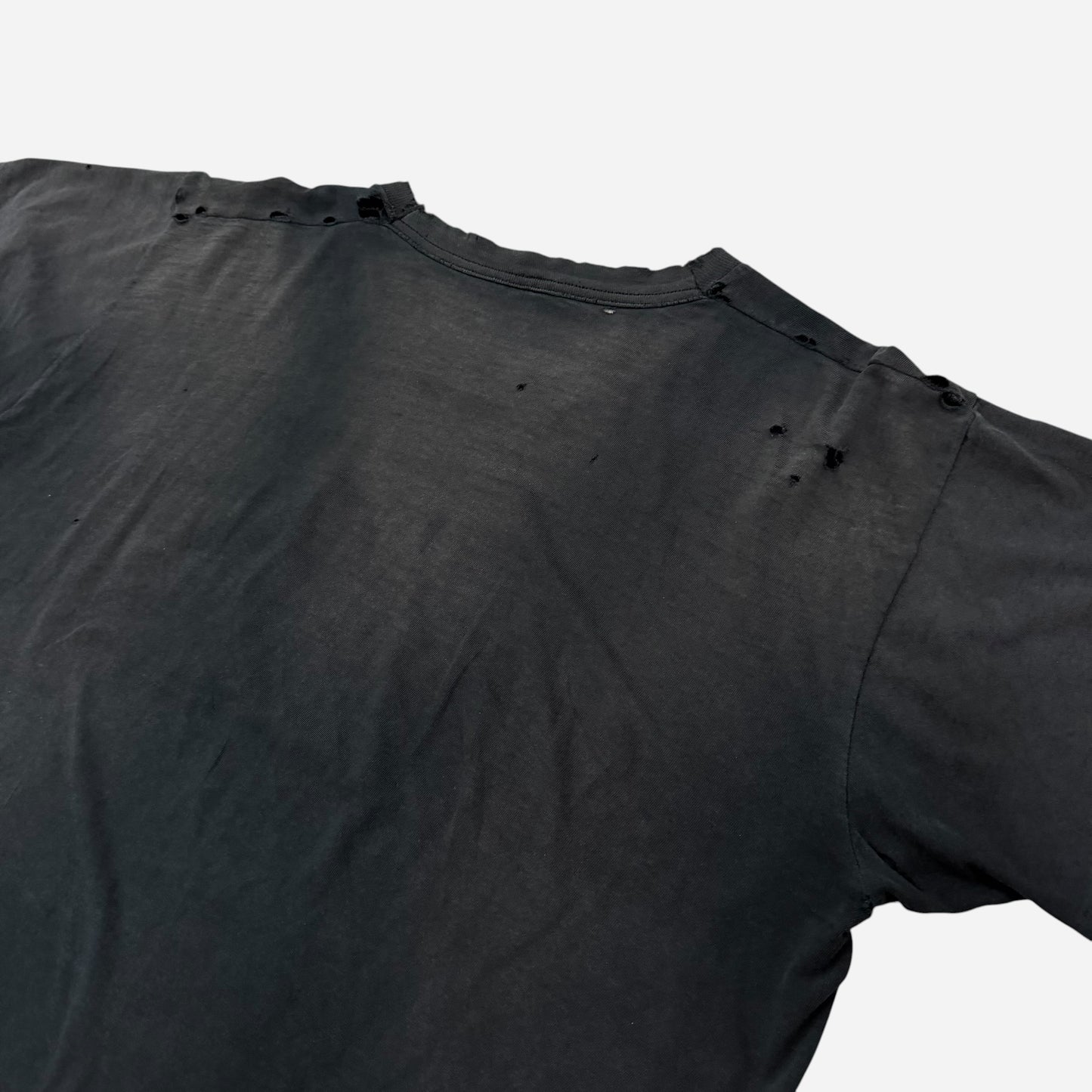 1970s Black sun faded pocket t shirt (XL)