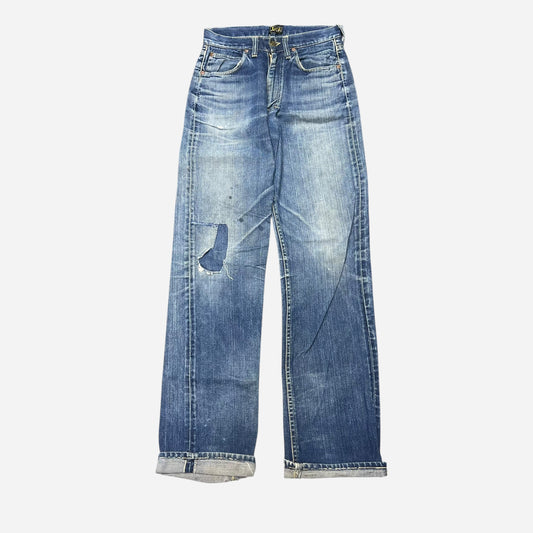 1950s Lee center label repaired selvedge denim jeans (27w)
