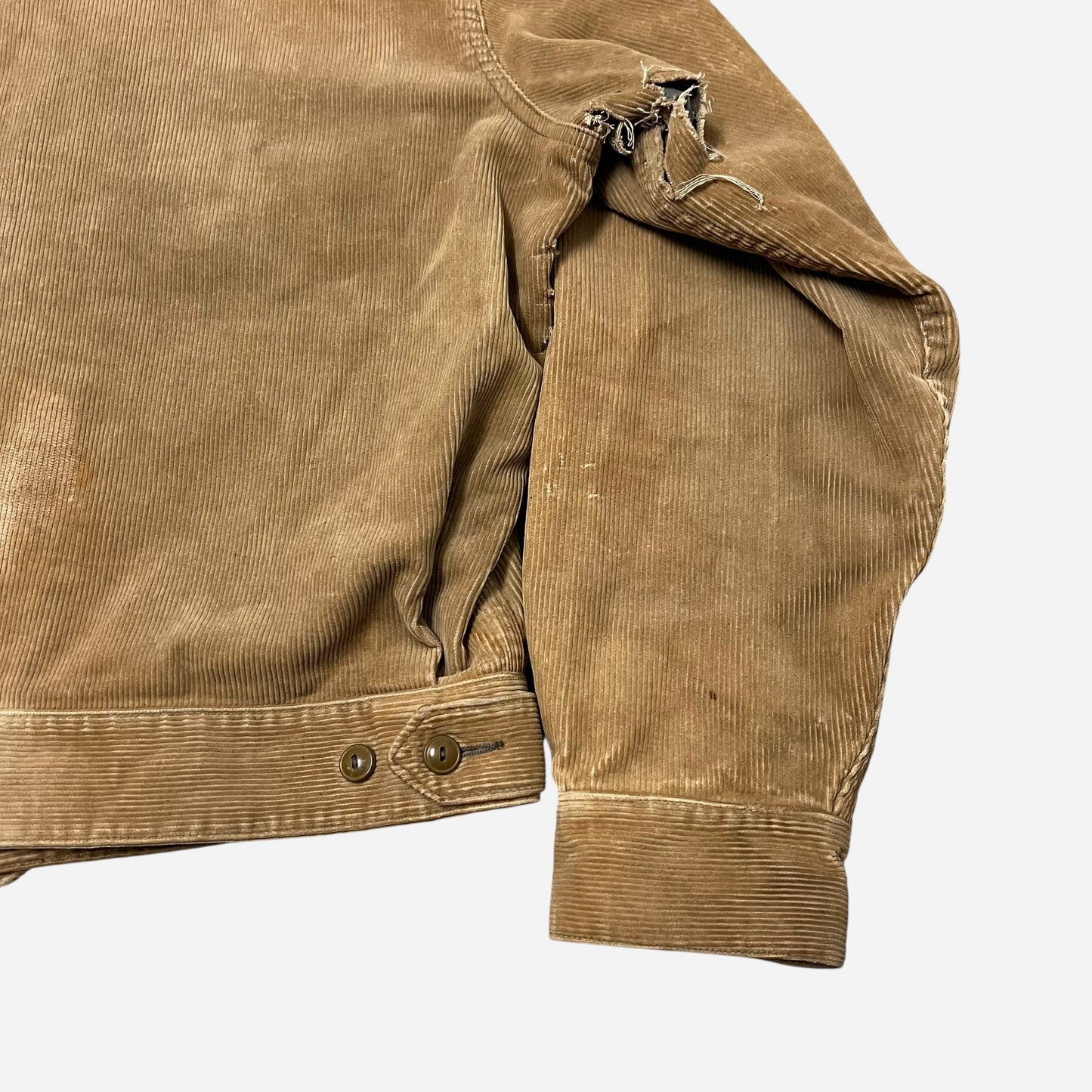 1940s Sweet Orr corduroy cotton flannel lined jacket (L)