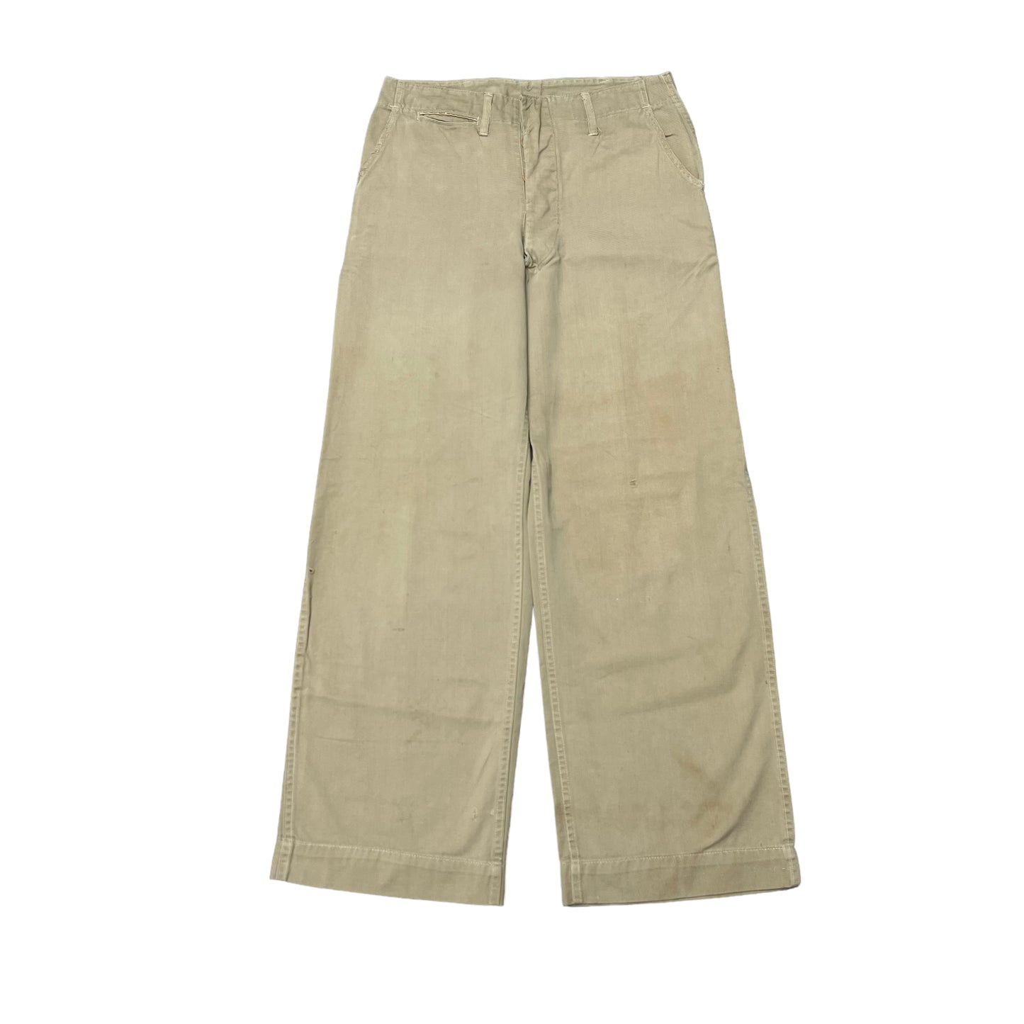 1940s WWII US Army stenciled khaki chino pants (30w)