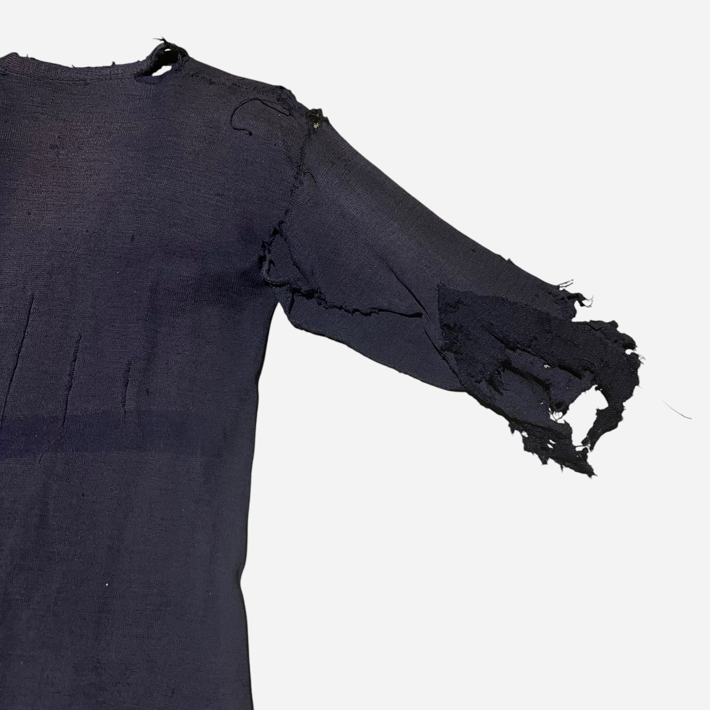 1930s 1940s Purple/navy wool zip up cardigan (S)