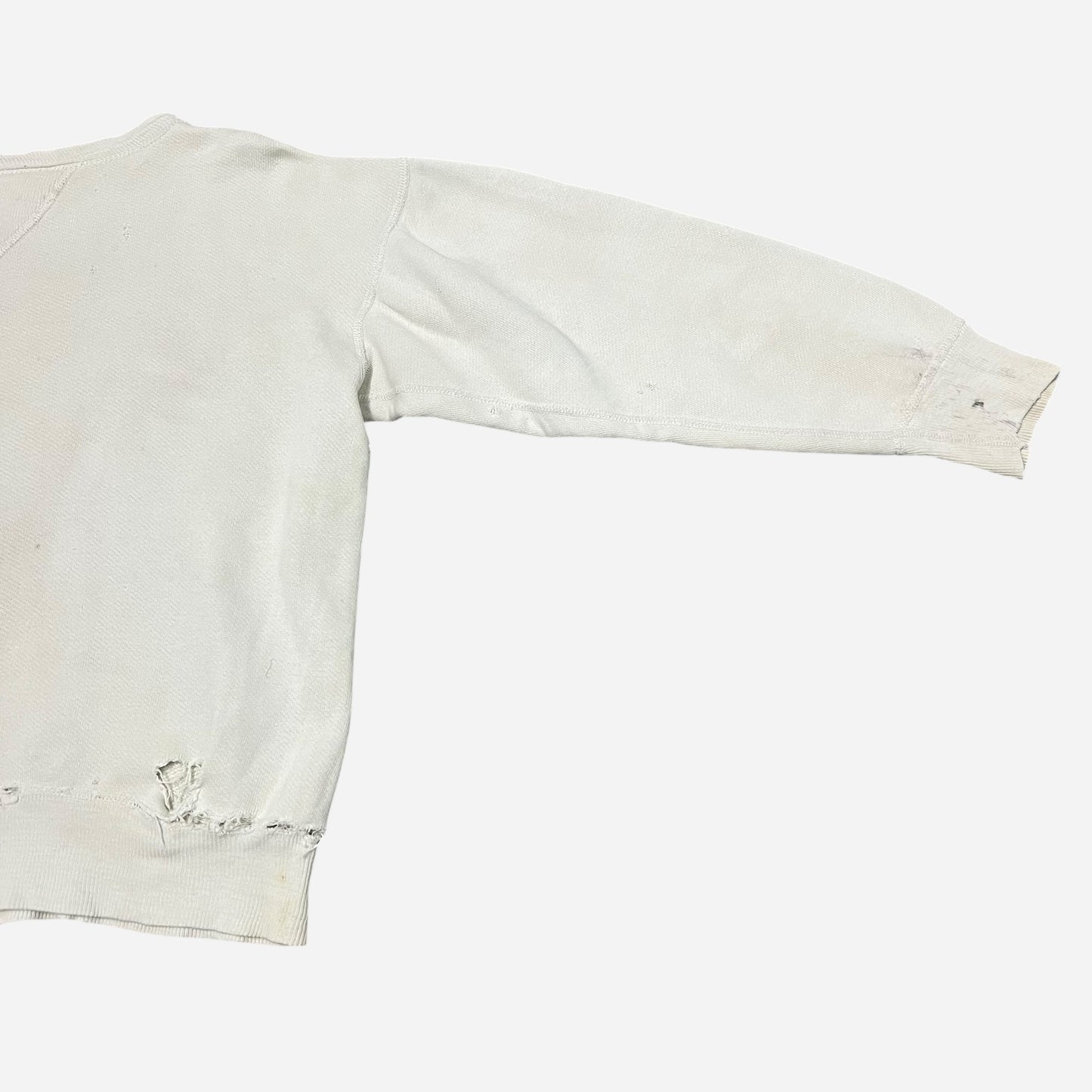 1950s White double V sweatshirt (M/L)