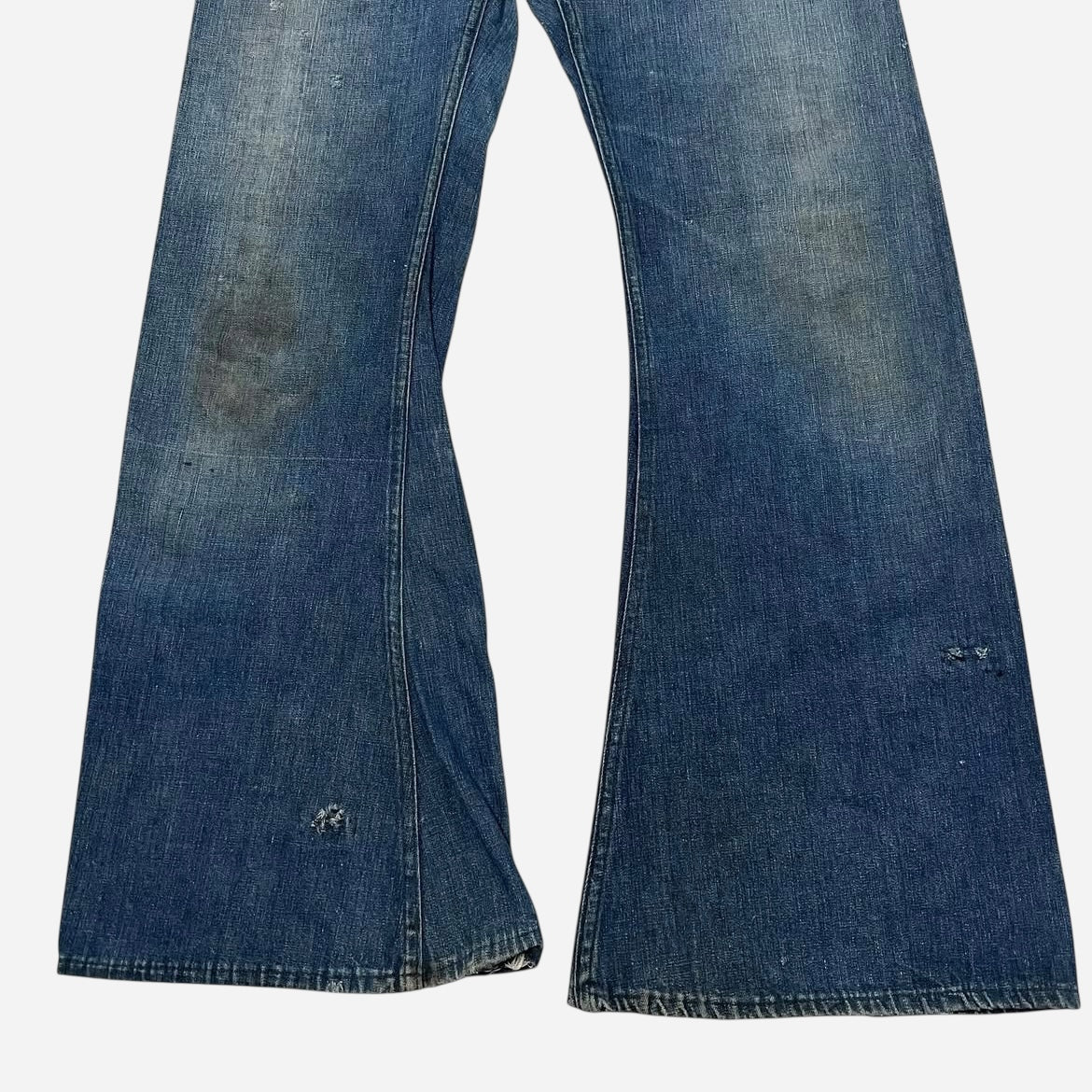 1940s Civilian purchase shipyard worker USN enlisted fatigue pocket lace back flared denim (33w)