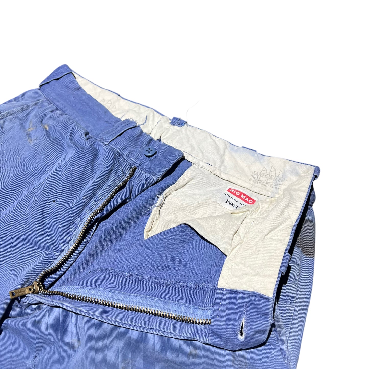 1950s Big Mac Sail Cloth blue chino work pants (29w)