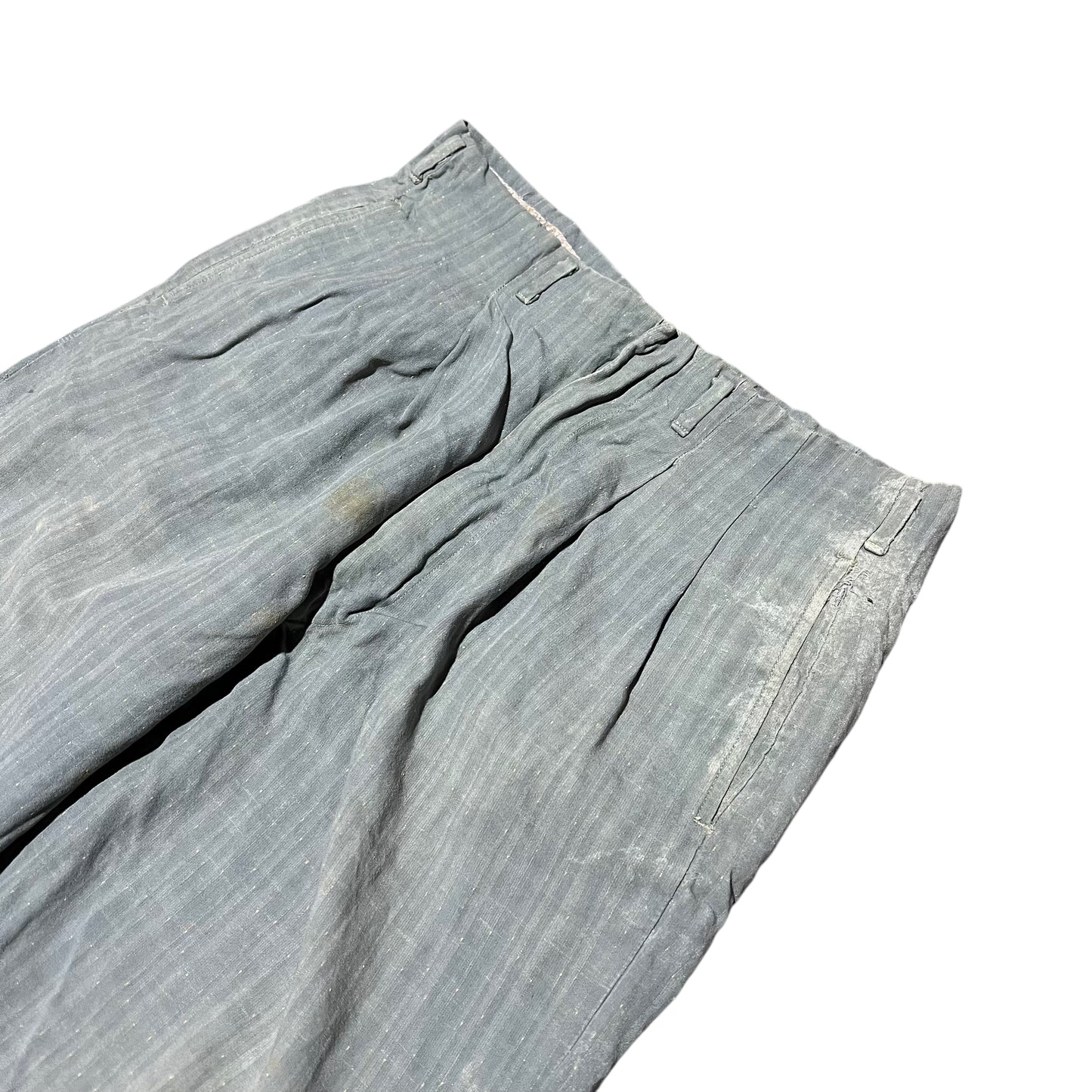 1940s 1950s Light blue pattern rayon pleated pants (30w)