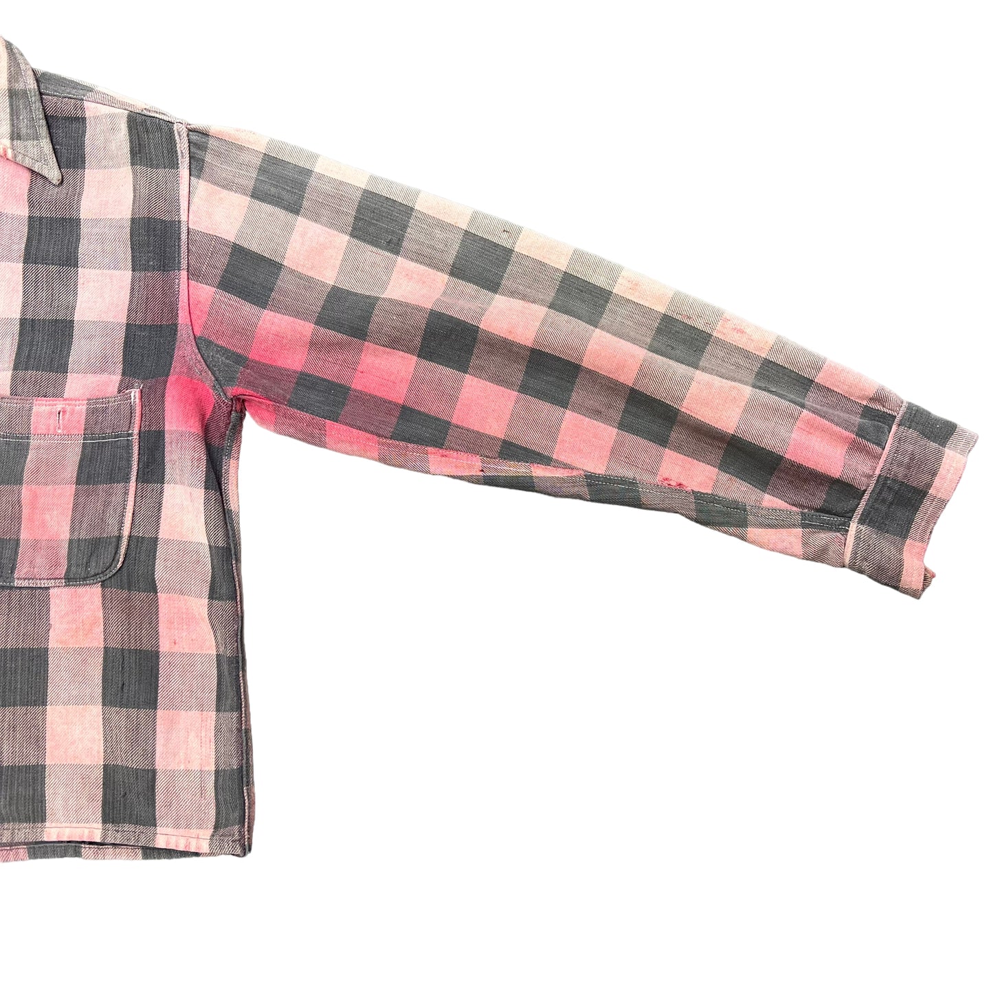 1930s Faded plaid work flannel (M/L)