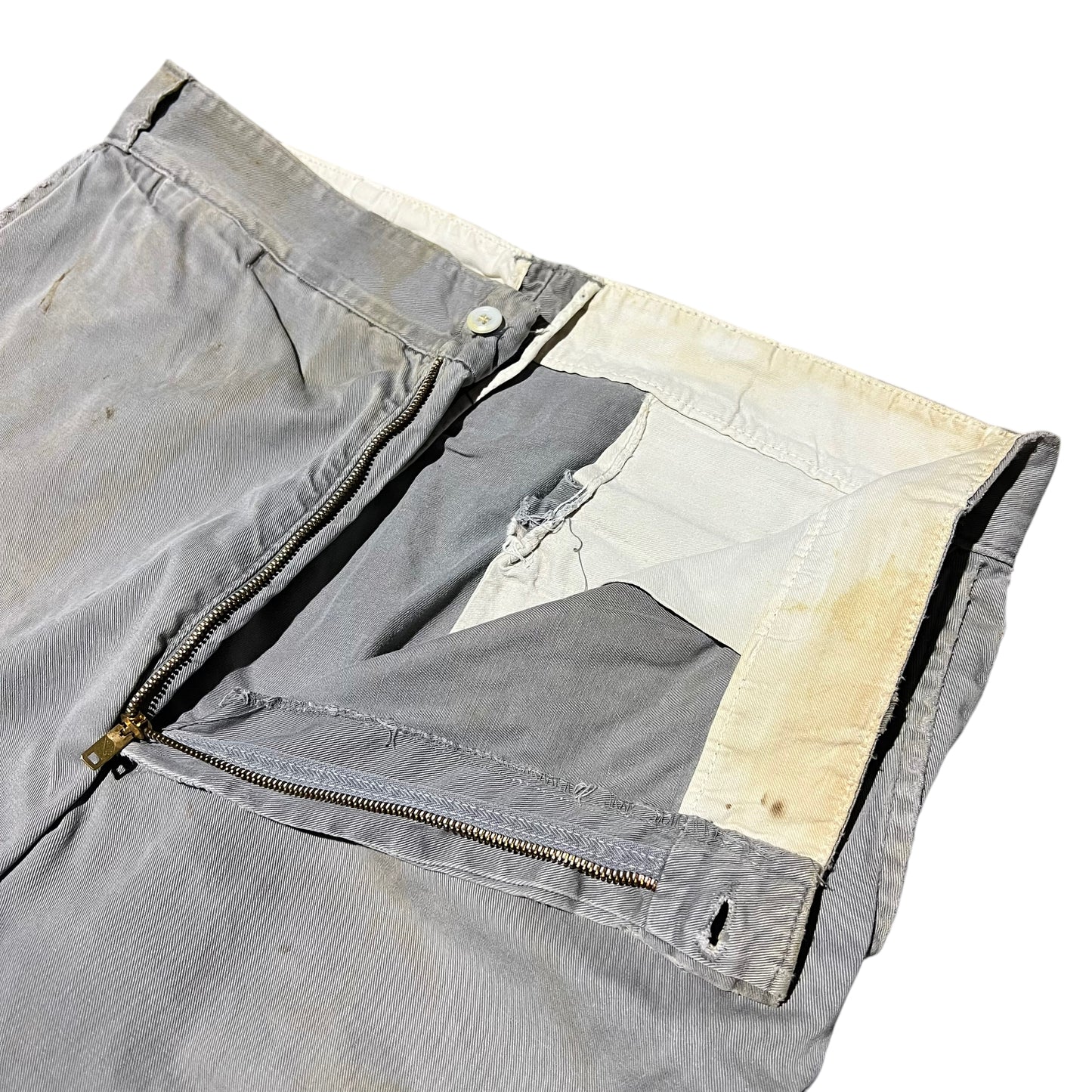 1950s Big Dad sail cloth gray chino work pants (36w)