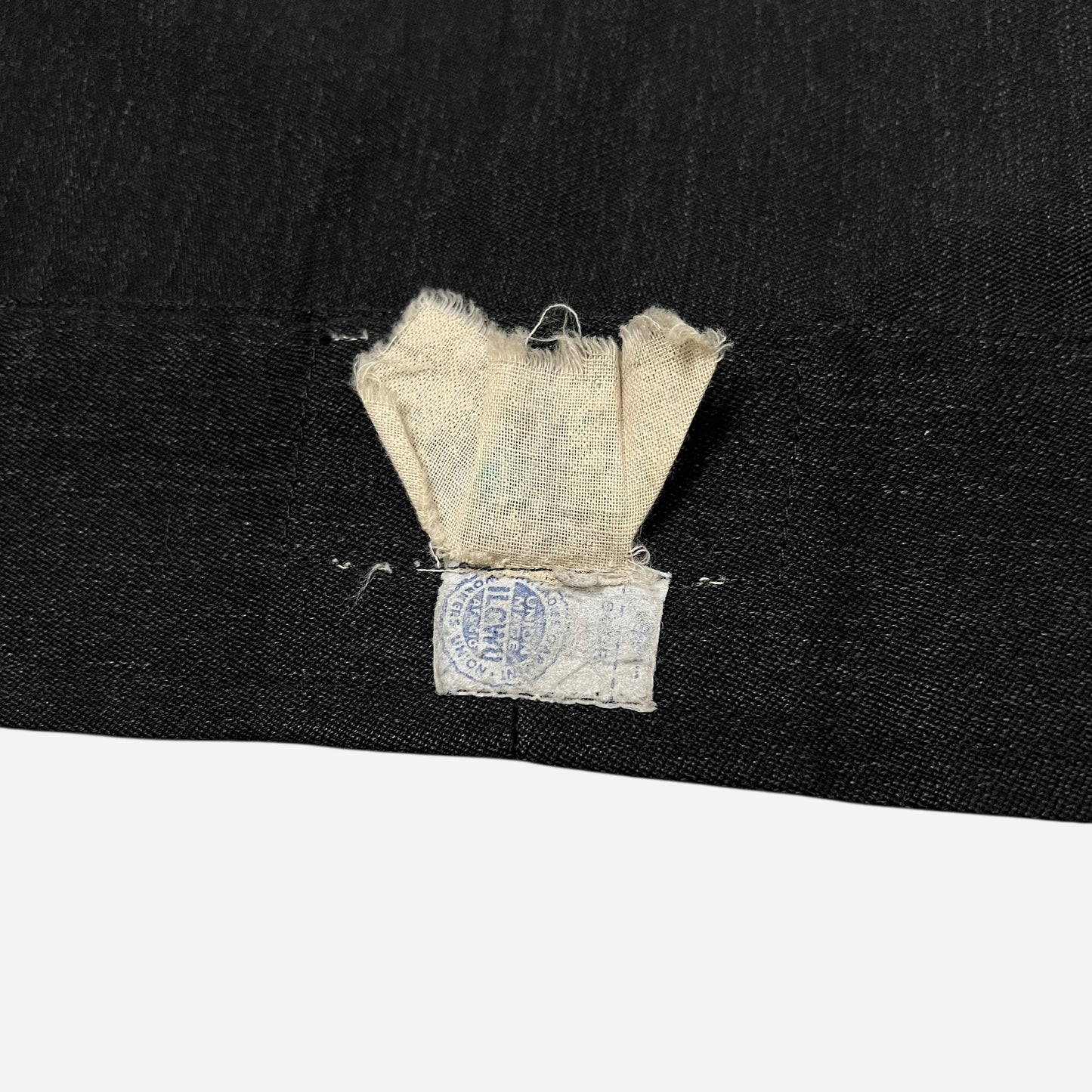 1960s Black cotton whipcord boxy work jacket (M)