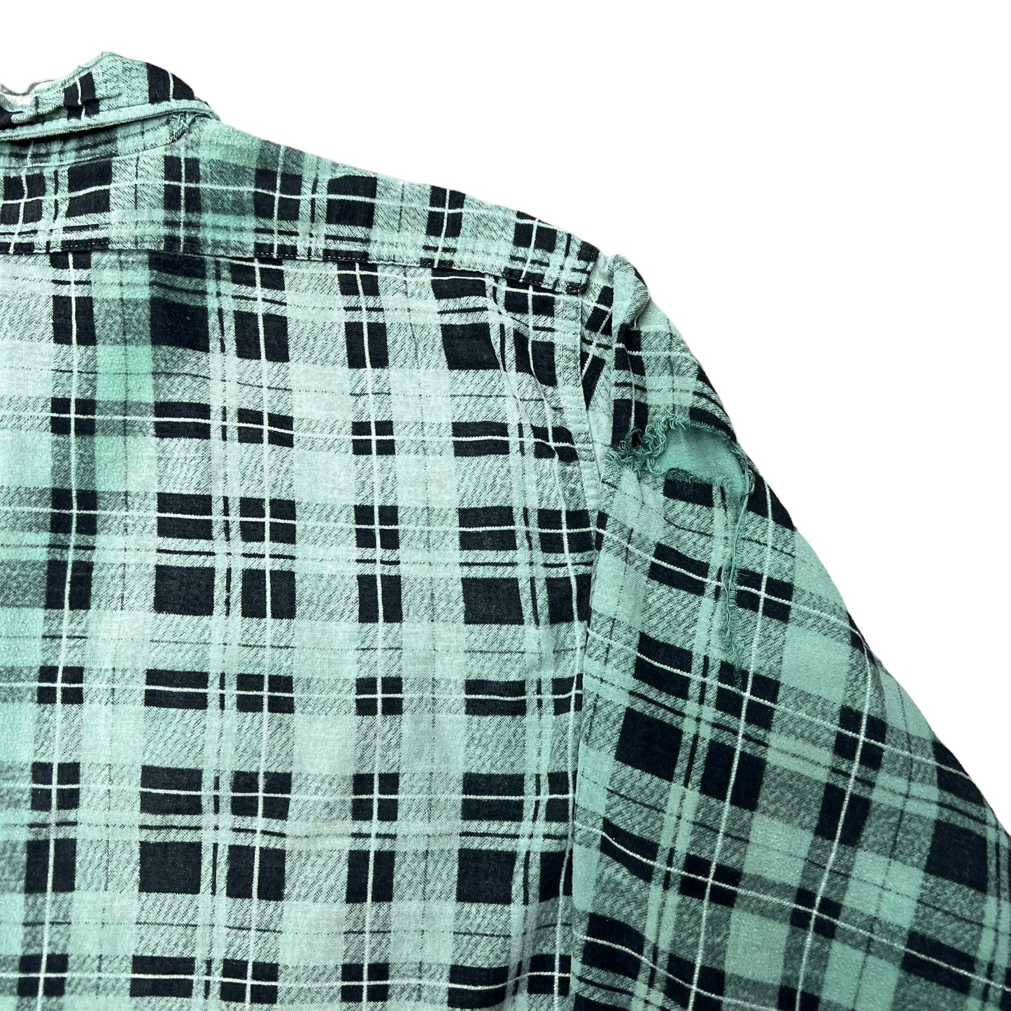 1940s The Big Favorite green plaid cotton flannel shirt (L/XL)