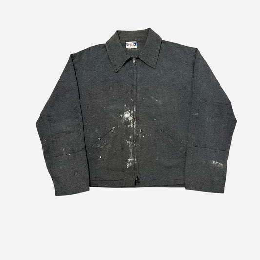 1950s Harvester brand salt and pepper cotton work jacket (XL)