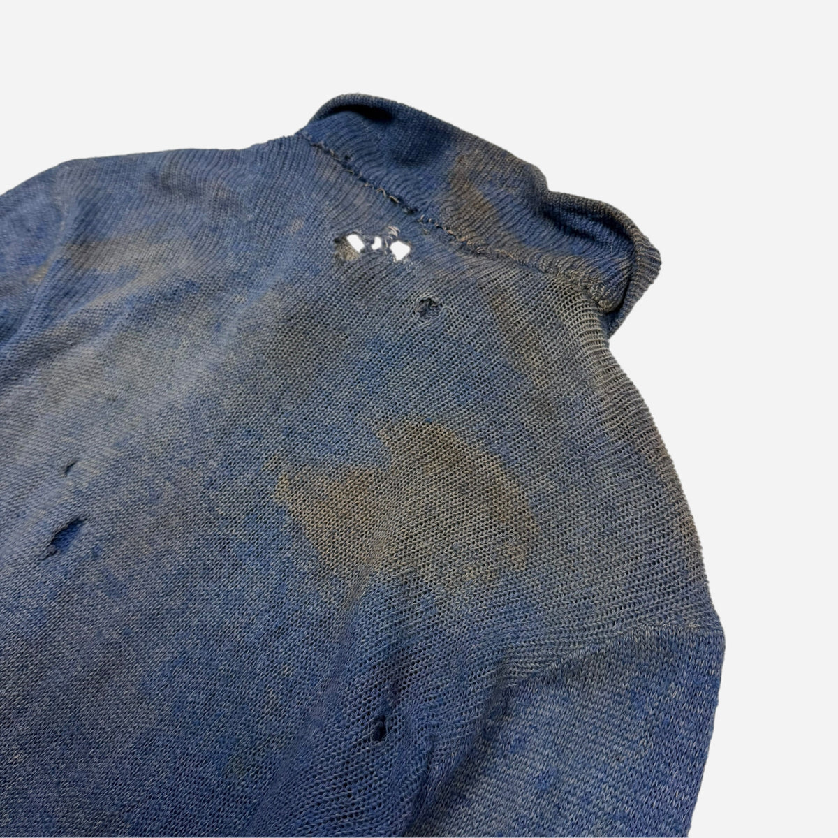 1930s Blue wool collared knit cardigan (M/L)