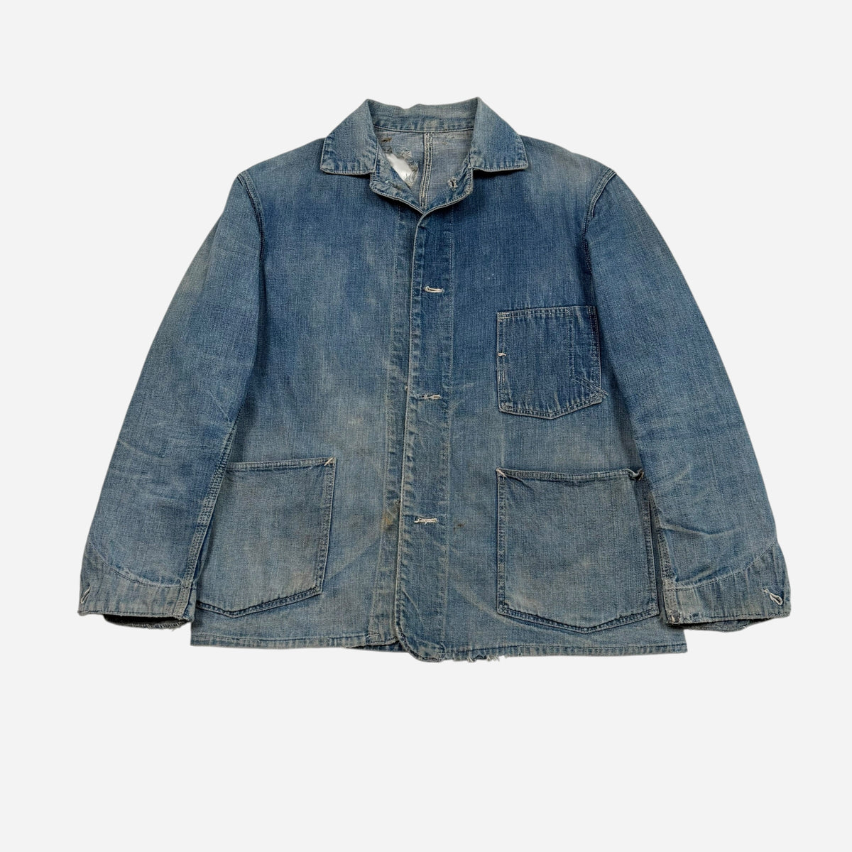1930s Change button denim chore jacket (S)