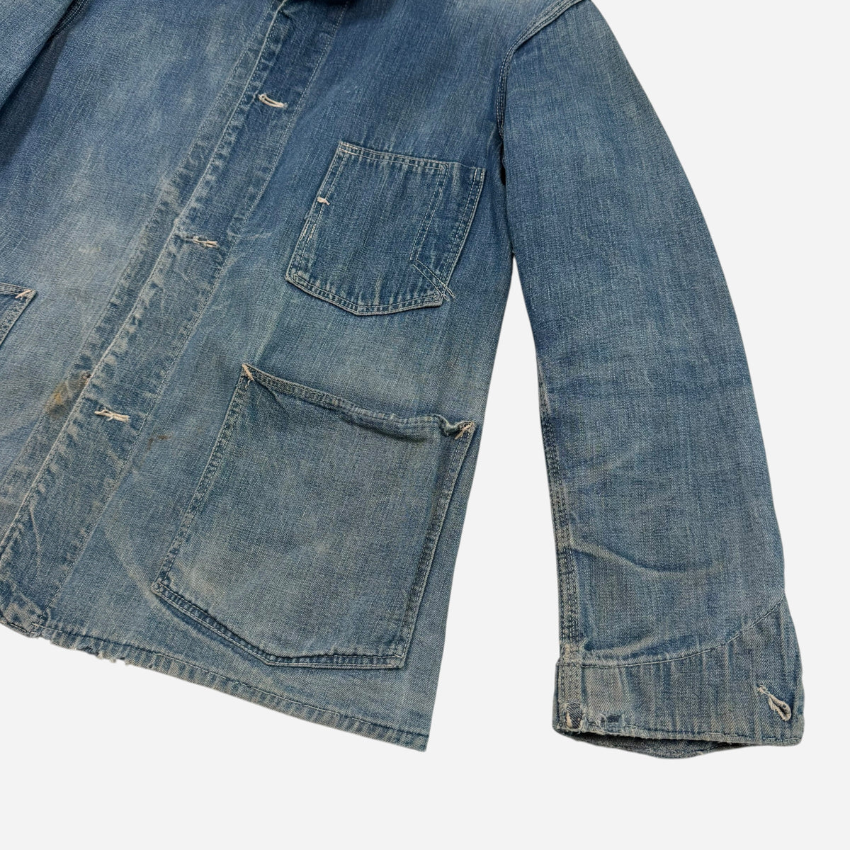 1930s Change button denim chore jacket (S)