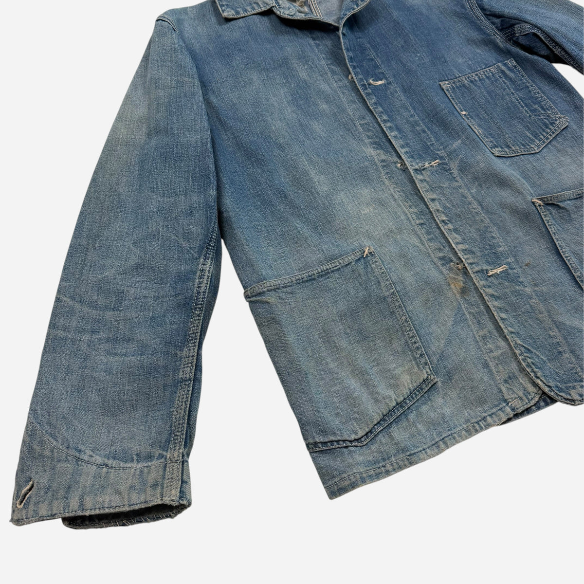 1930s Change button denim chore jacket (S)
