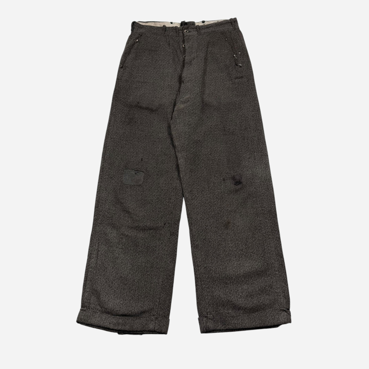 1930s Cotton salt & pepper work pants (30w)