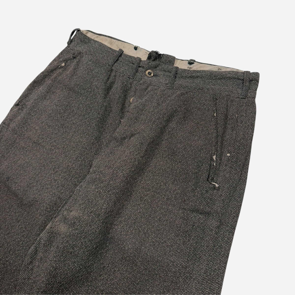 1930s Cotton salt & pepper work pants (30w)