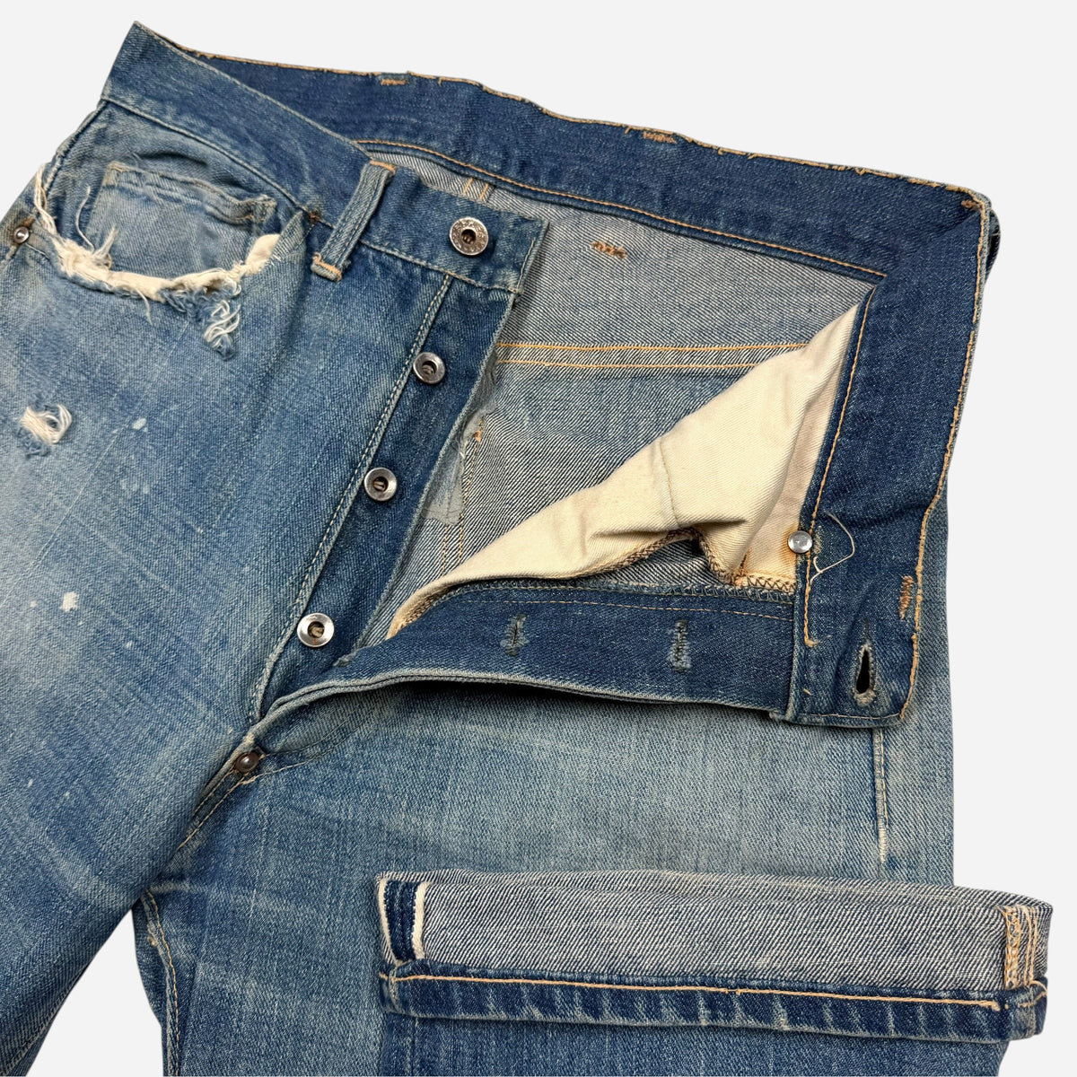 1940s WWII cowboy cut selvedge denim (31w)