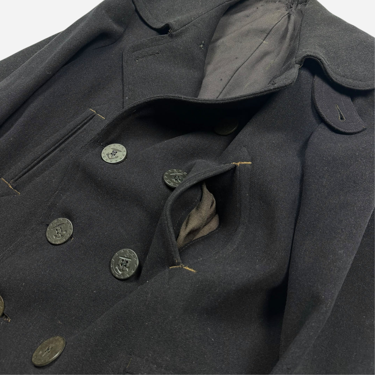 1910s WW1 USN wool peacoat (L)