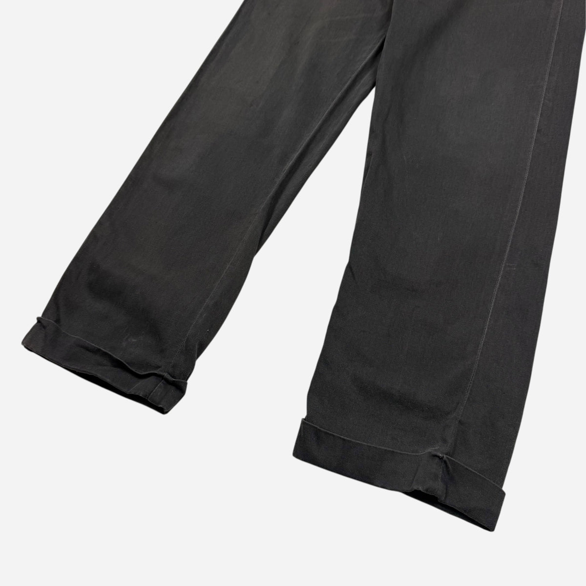 1950s Black buckle back chino pants (29w)