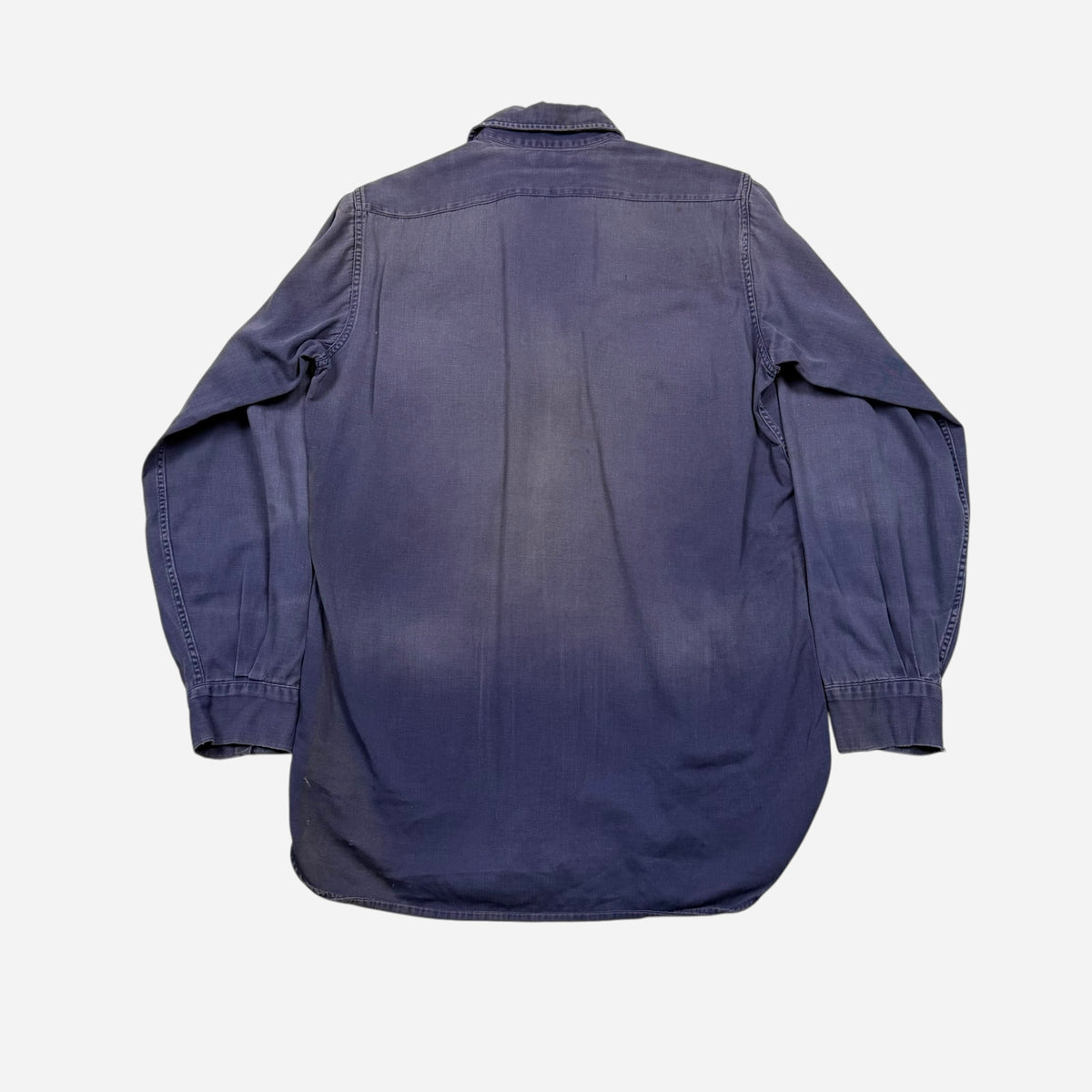 1950s Dubbleware sun faded purple/blue work shirt (M)