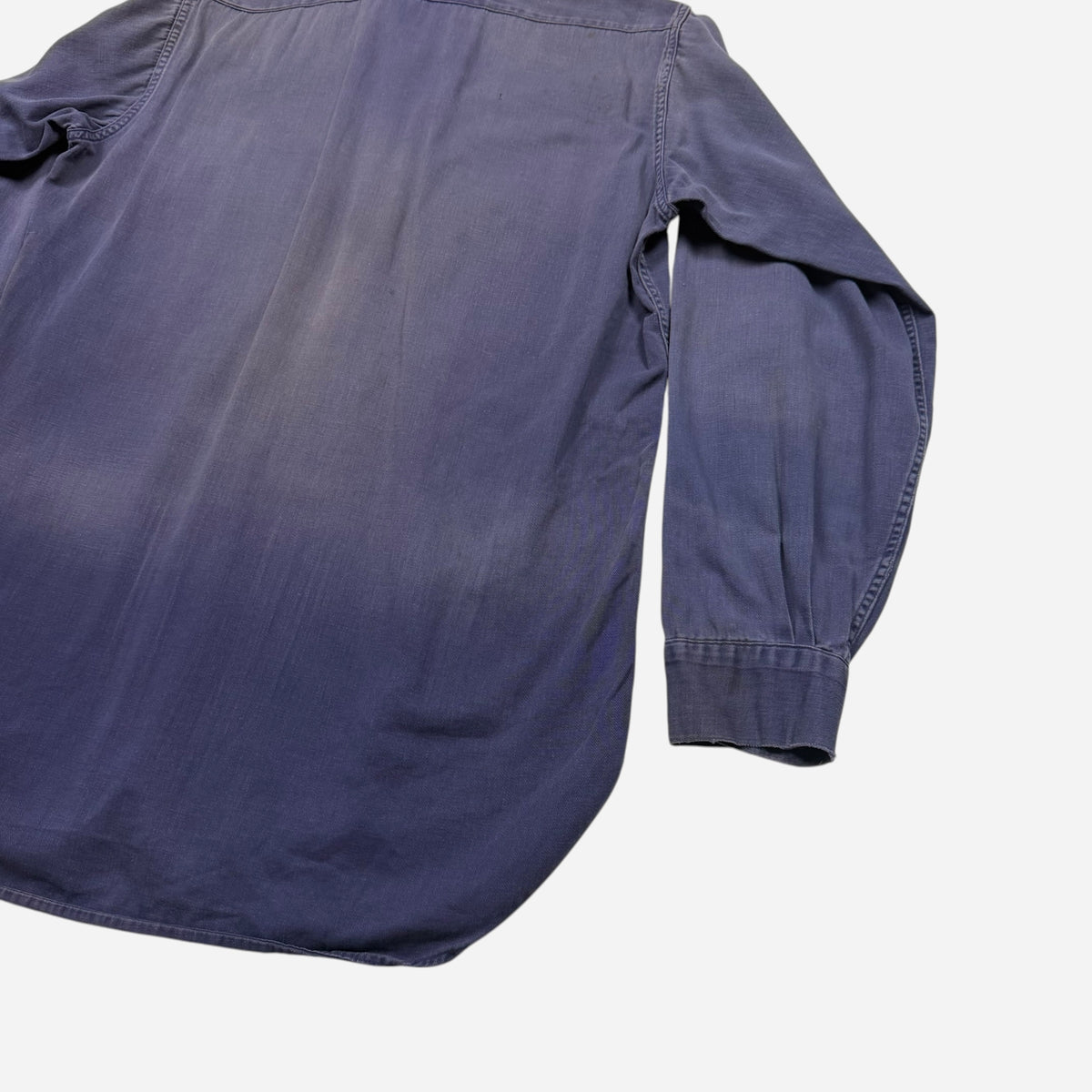 1950s Dubbleware sun faded purple/blue work shirt (M)