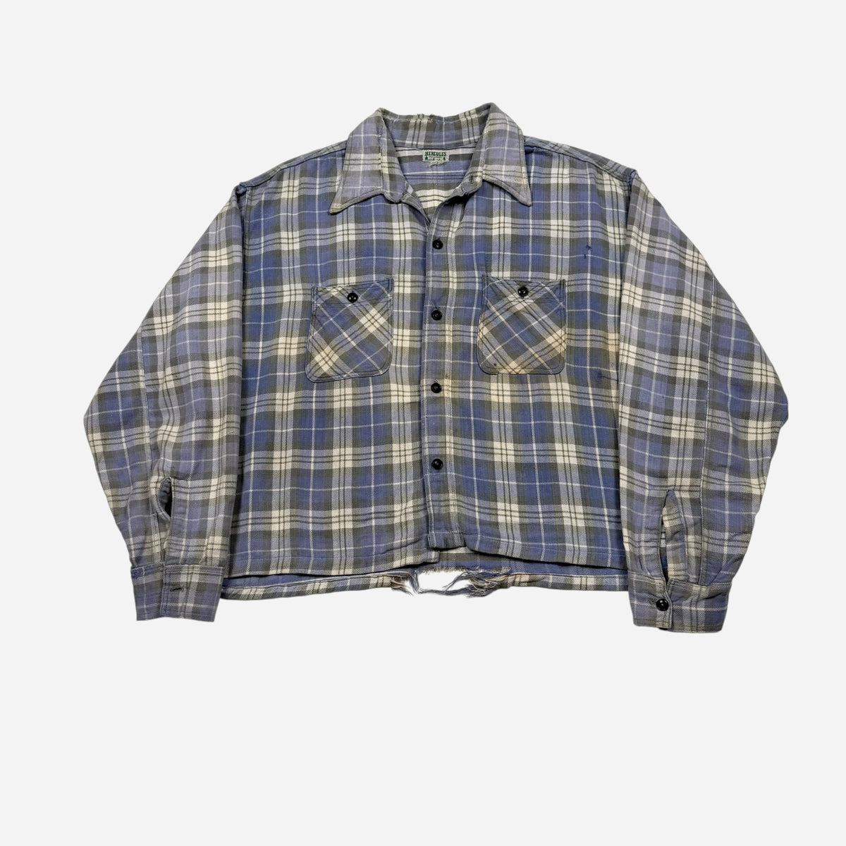 1940s Hercules blue cotton flannel (M/L)