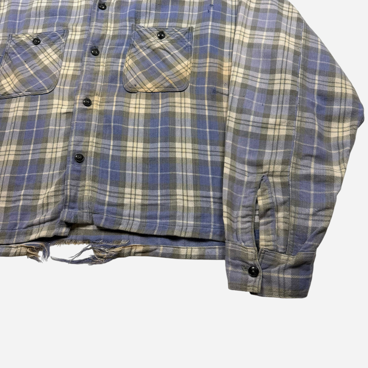 1940s Hercules blue cotton flannel (M/L)