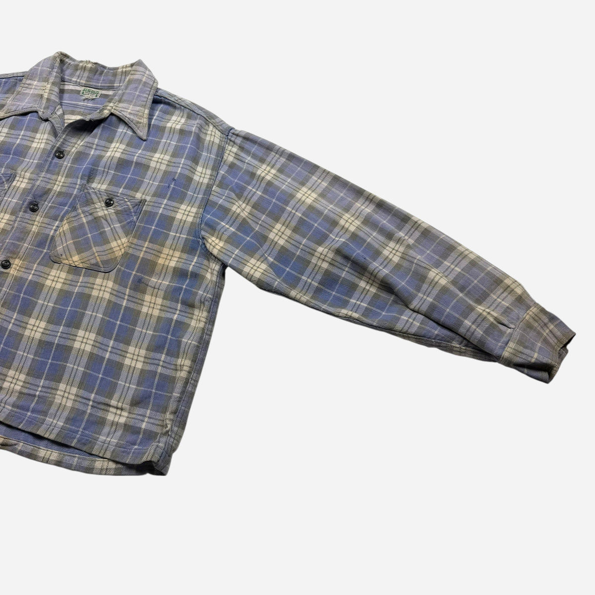 1940s Hercules blue cotton flannel (M/L)